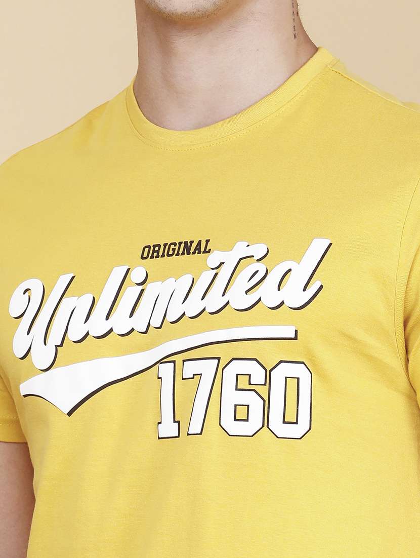 men printed short sleeves regular fit t-shirt - 21942355 -  Standard Image - 1