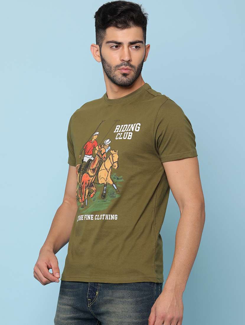 men printed short sleeve regular fit t-shirt - 21942368 -  Standard Image - 1