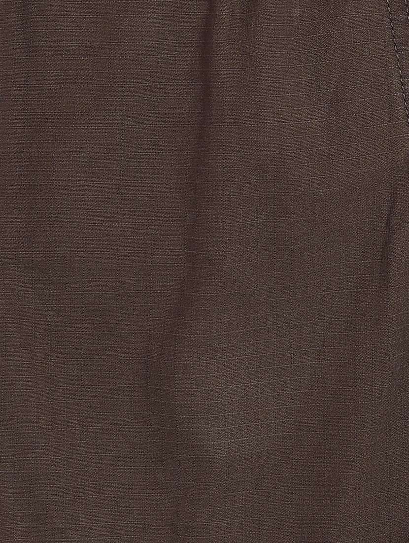 girls solid mid rise cargo shorts - 21942831 -  Standard Image - 4