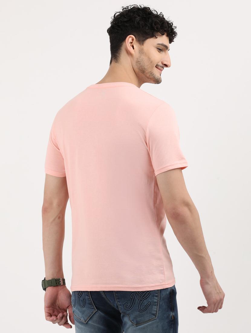 men front print round neck regular fit t-shirt - 21942975 - Standard Image - 1
