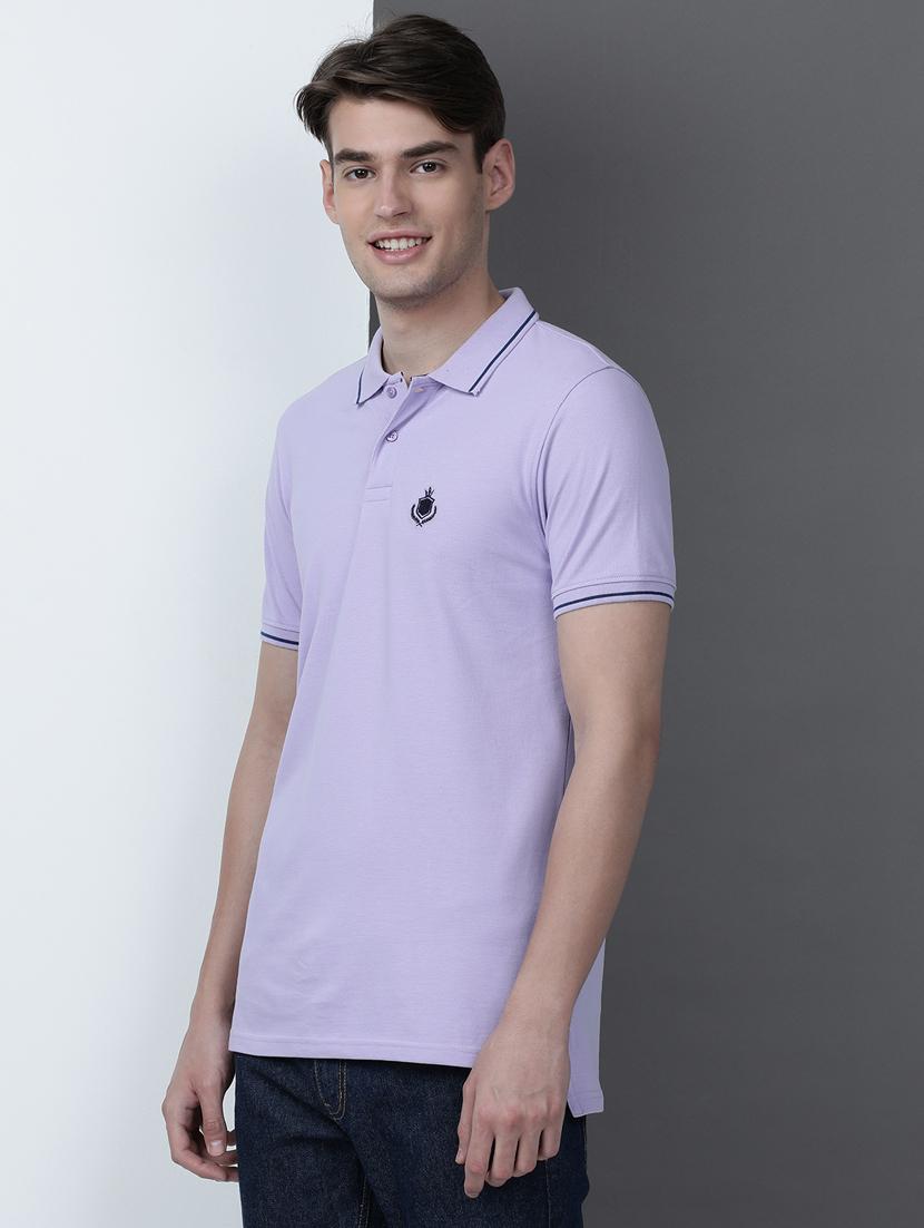 men solid short sleeve slim fit polo t-shirt - 21943045 - Standard Image - 1