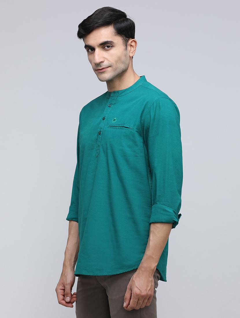 men solid mandarin neck short kurta - 21943075 -  Standard Image - 1