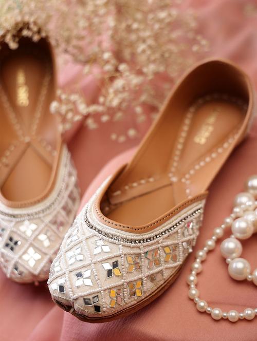 women embellished slip on juttis - 21943245 - Standard Image - 0