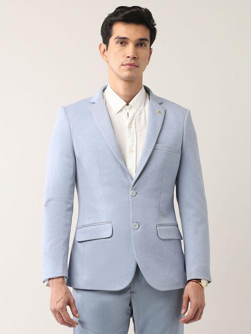men lapel collar single breasted blazer - 21943276 - Standard Image - 0