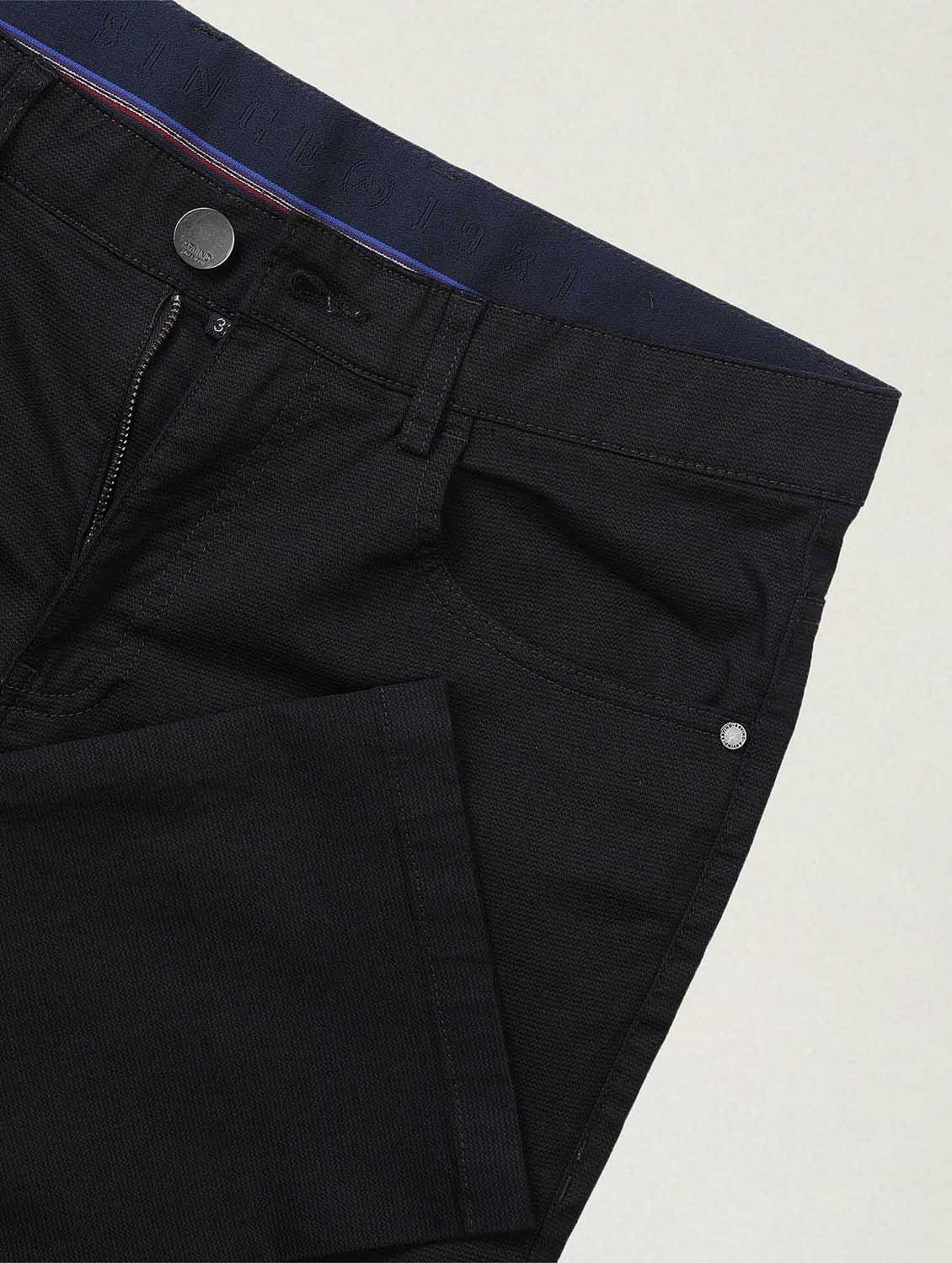 men solid md rise flat front casual chinos - 21943292 - Standard Image - 4