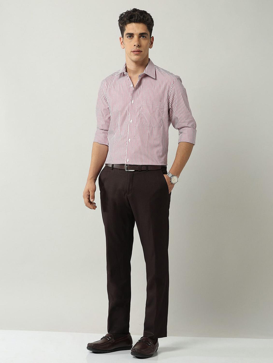 men striped long sleeve regular fit formal shirt - 21943363 - Standard Image - 4