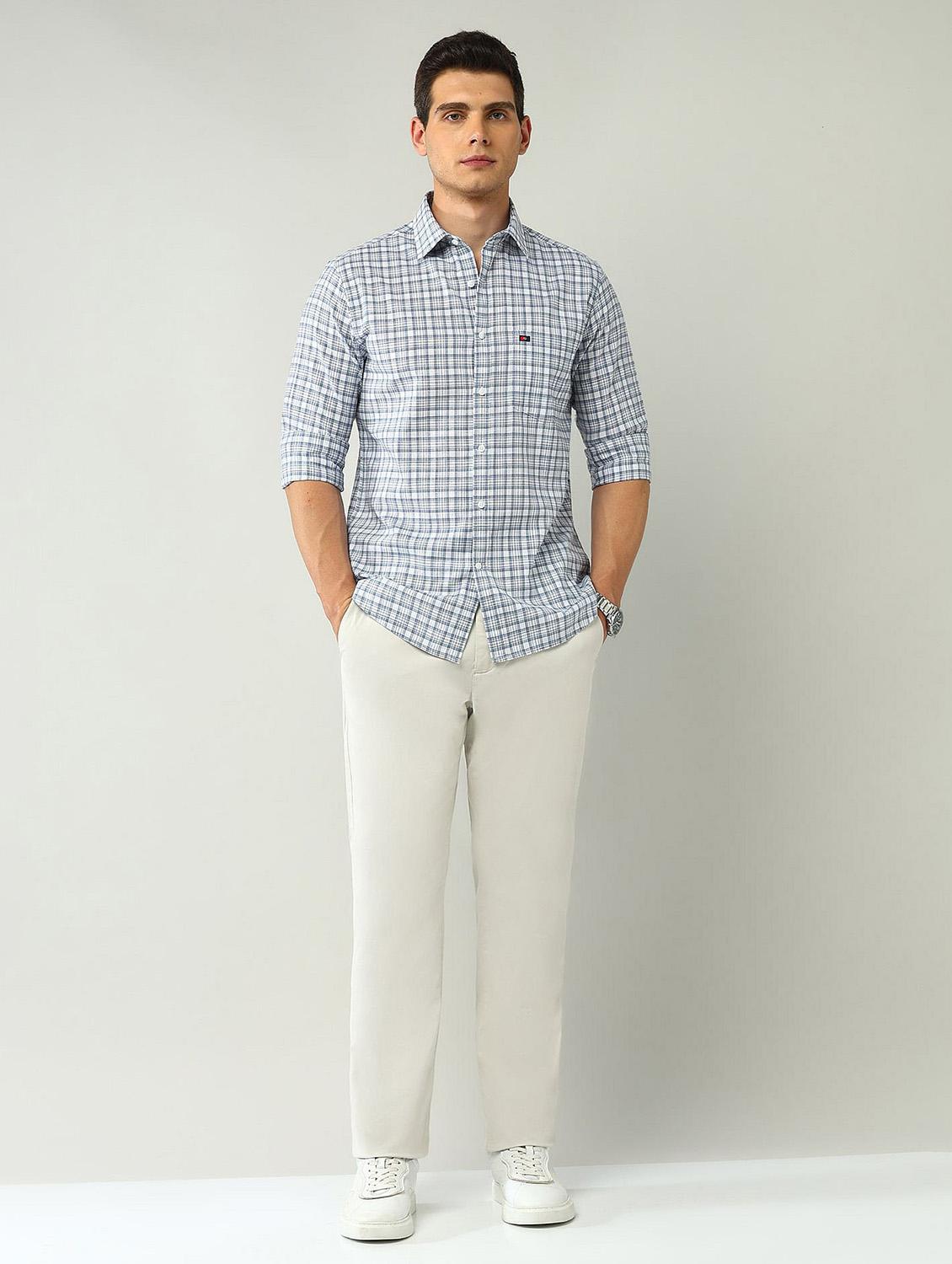 men checkered long sleeve regular fit casual shirt - 21943365 - Standard Image - 4