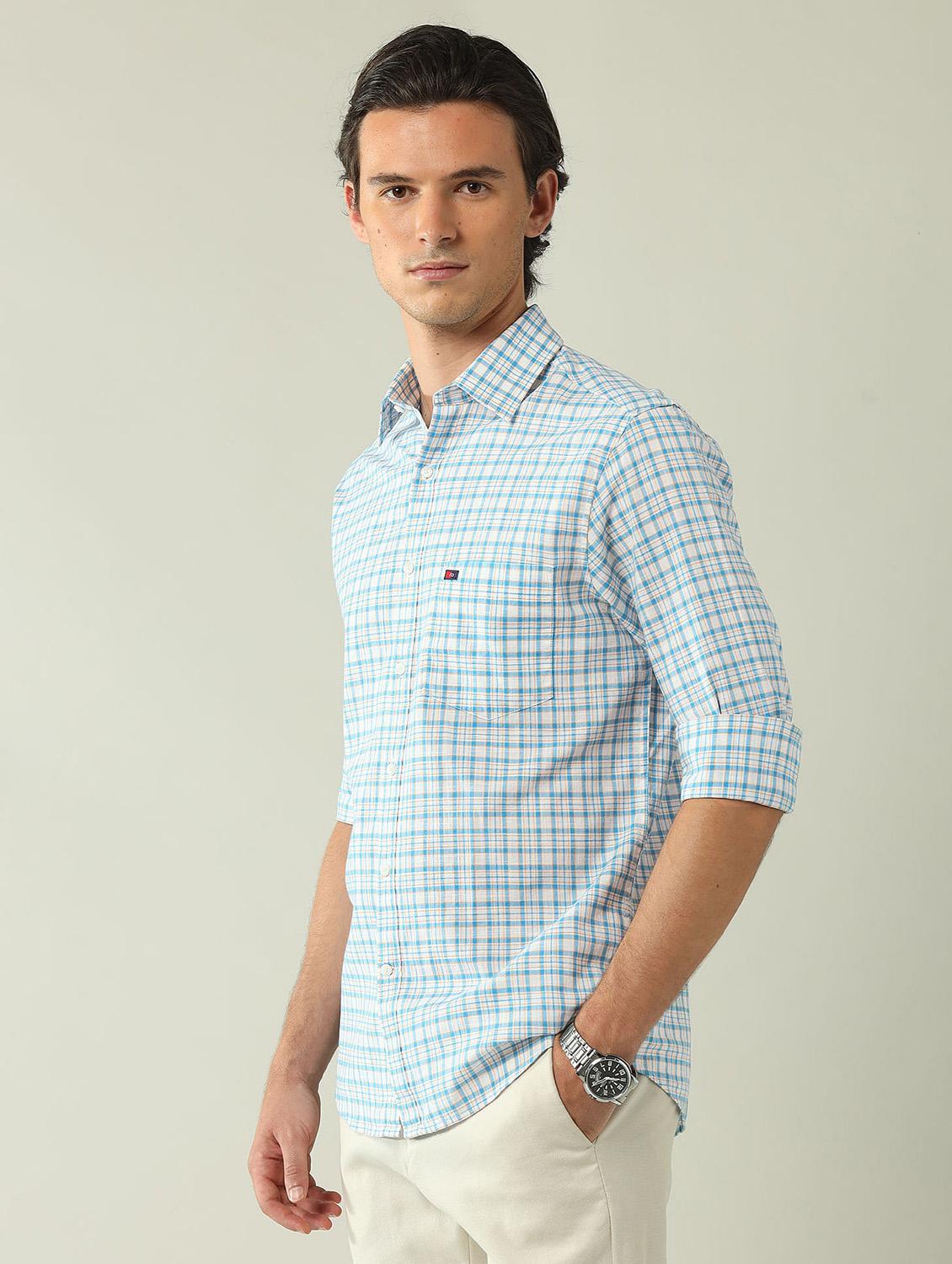 men checkered long sleeve regular fit casual shirt - 21943366 -  Standard Image - 1