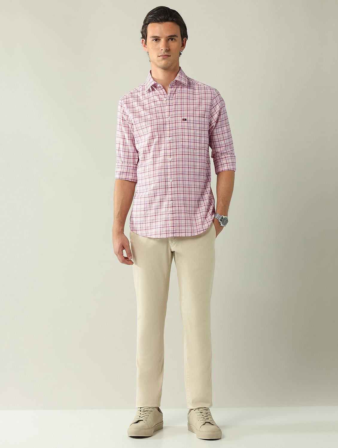 men checkered long sleeve regular fit casual shirt - 21943367 - Standard Image - 4