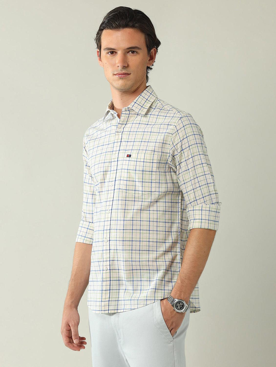 men checkered long sleeve regular fit casual shirt - 21943368 -  Standard Image - 1