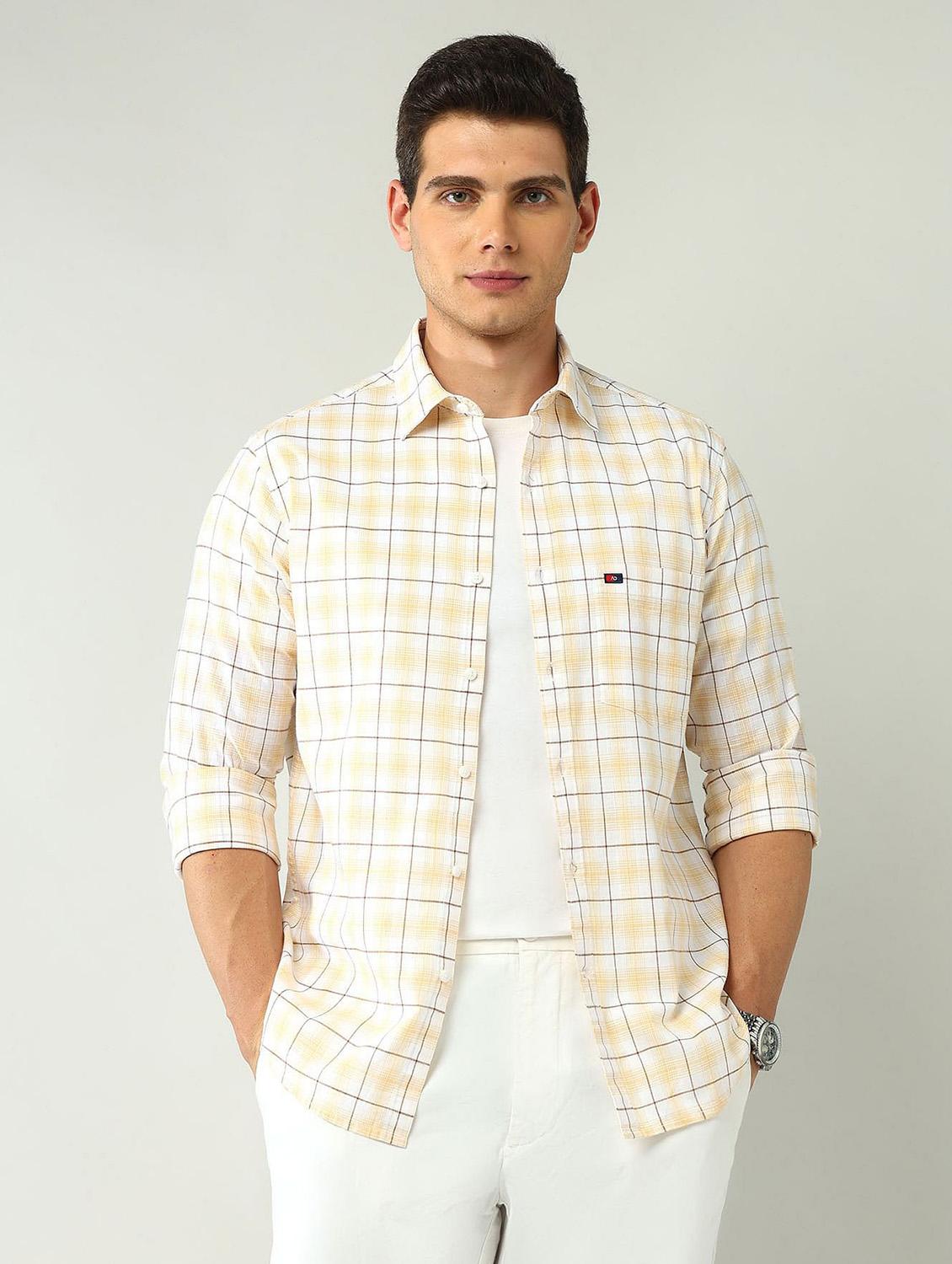 men checkered long sleeve regular fit casual shirt - 21943369 -  Standard Image - 1