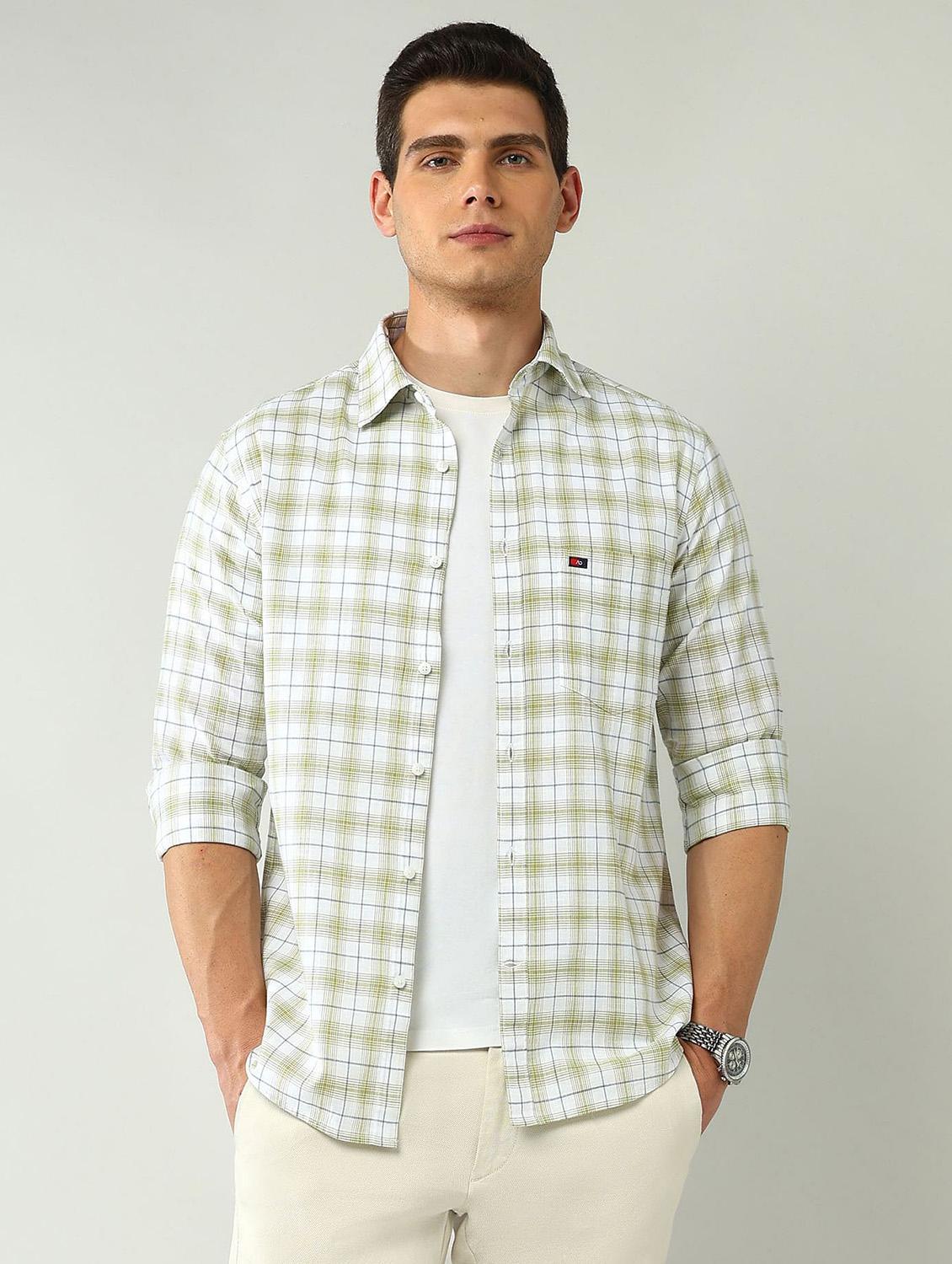 men checkered long sleeve regular fit casual shirt - 21943370 -  Standard Image - 1