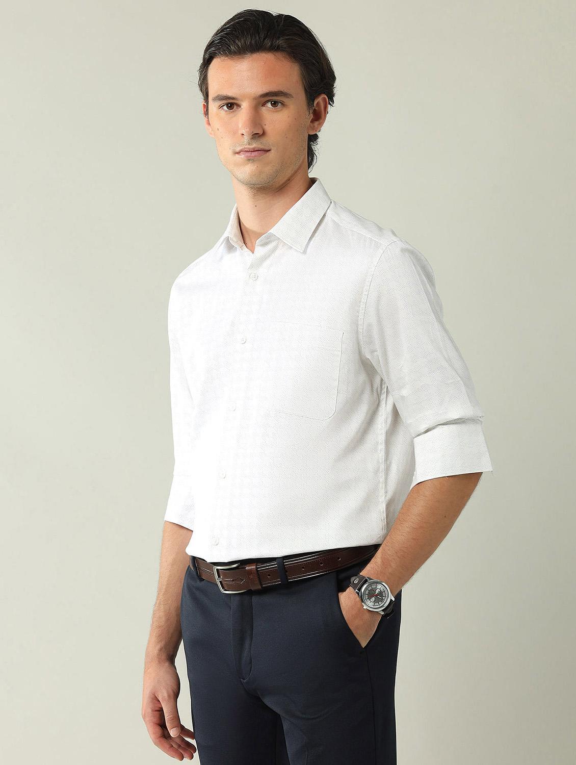 men printed long sleeve regular fit formal shirt - 21943391 - Standard Image - 1