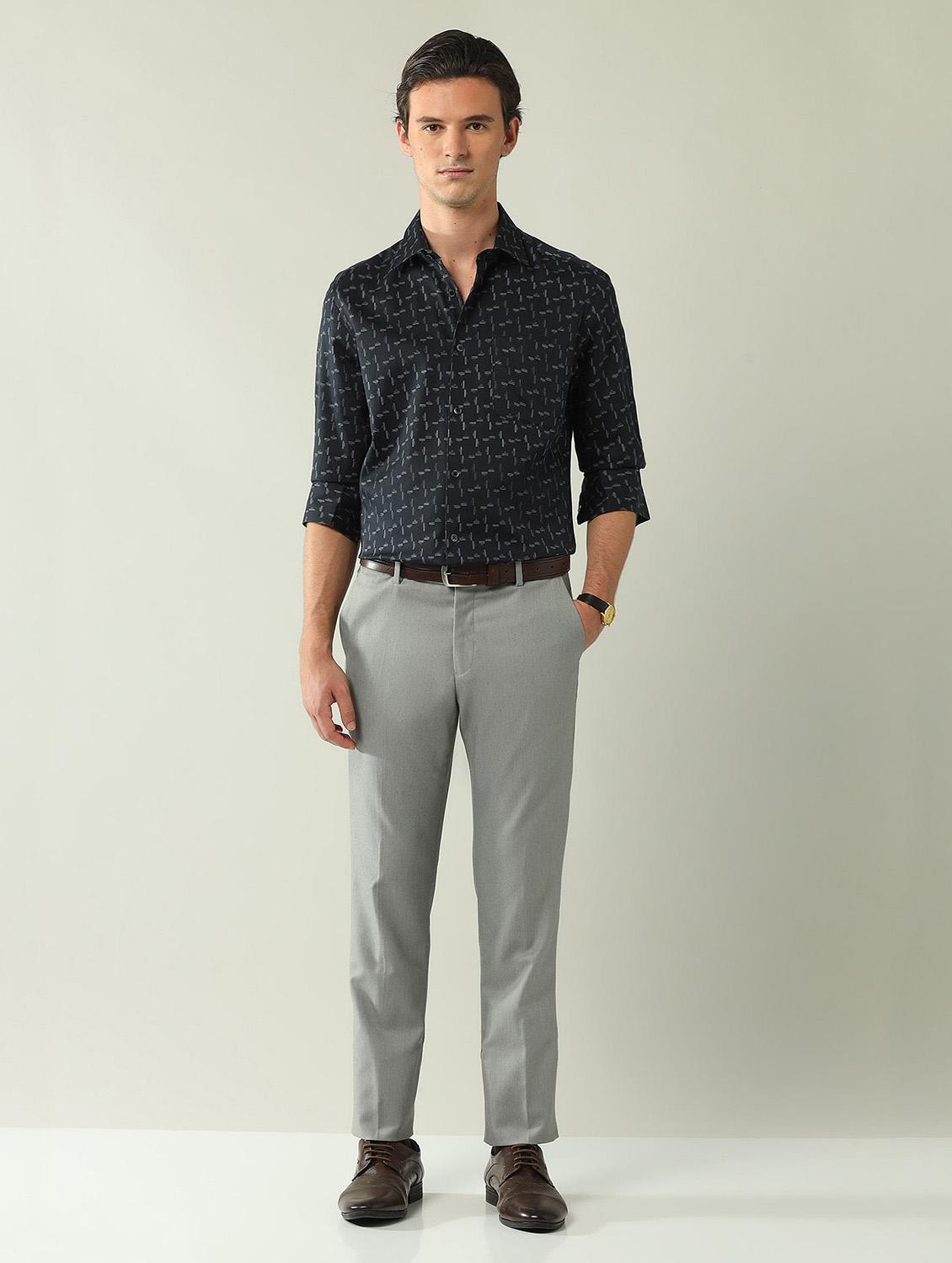 men printed long sleeve regular fit formal shirt - 21943392 - Standard Image - 4