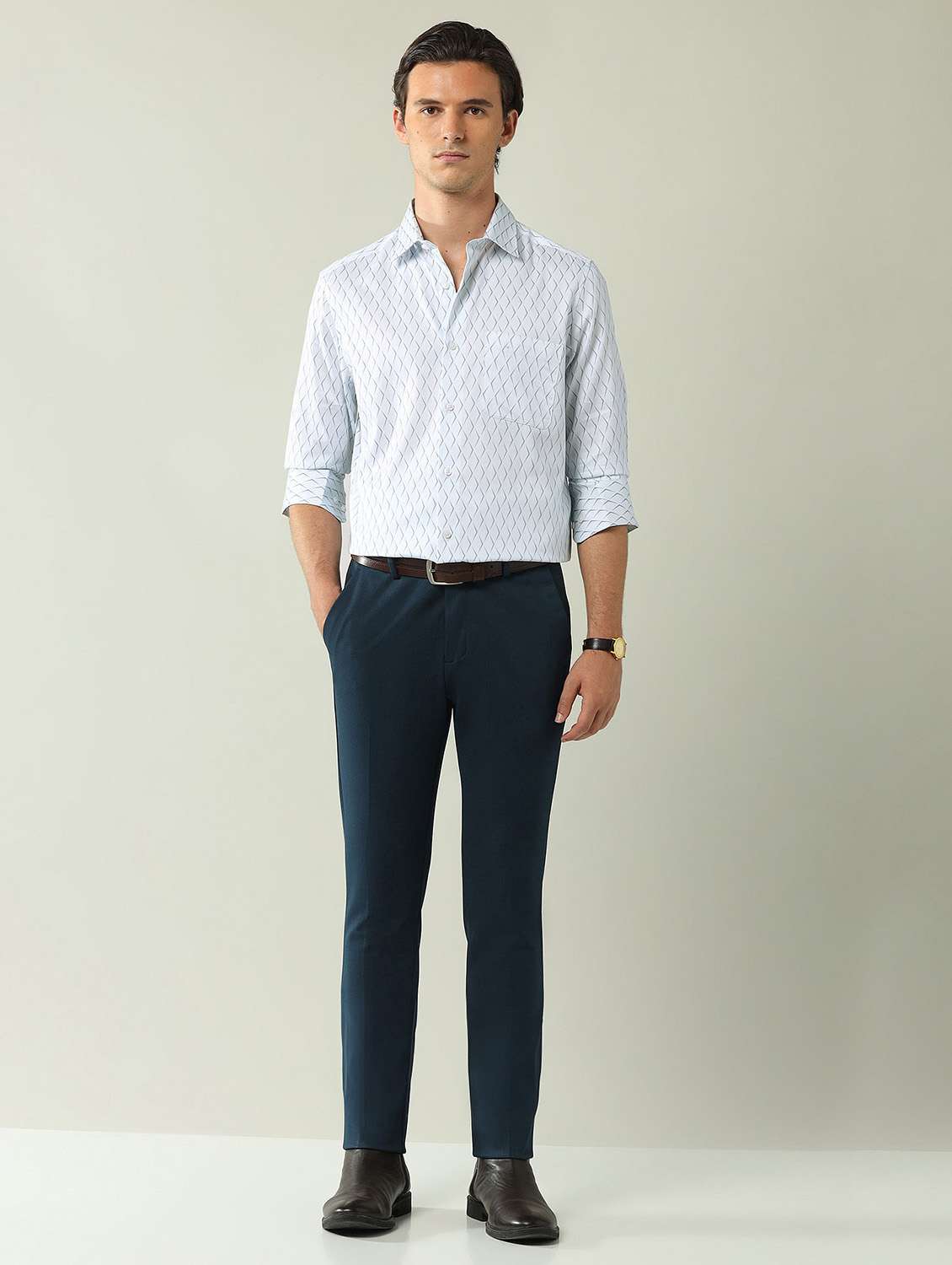 Men Printed Long Sleeve Regular Fit Formal Shirt - 21943394 -  Standard Image - 4