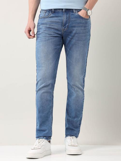men washed mid rise full length jeans - 21943417 -  Standard Image - 0