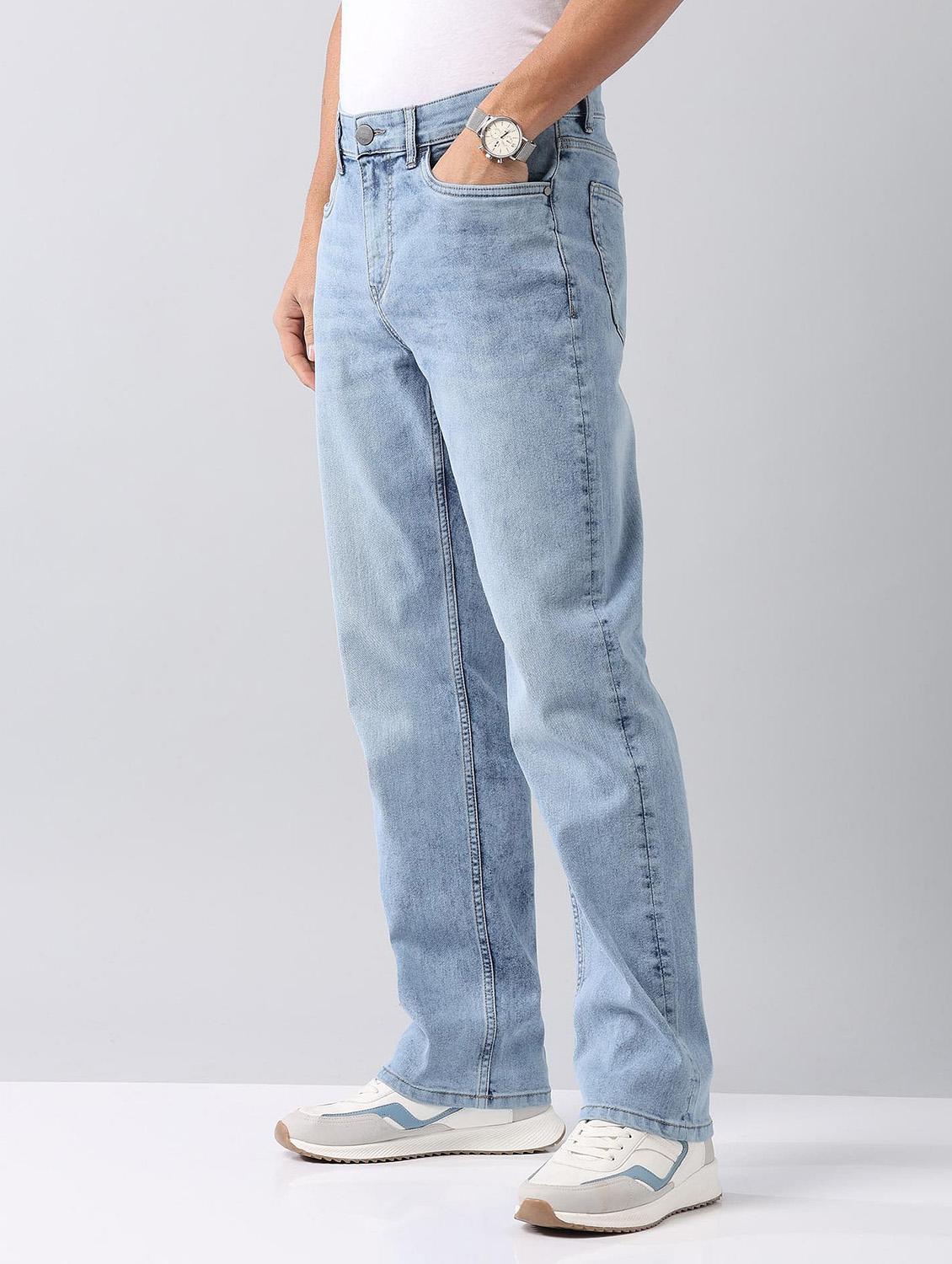 men washed mid rise full length jeans - 21943419 - Standard Image - 1