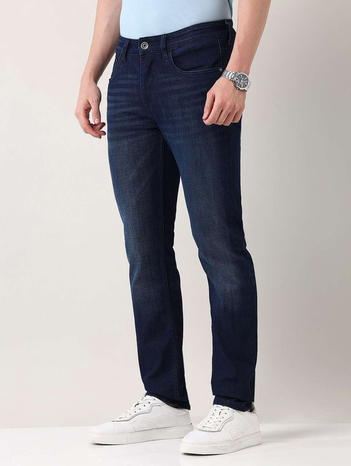 men washed mid rise full length jeans - 21943421 -  Standard Image - 1