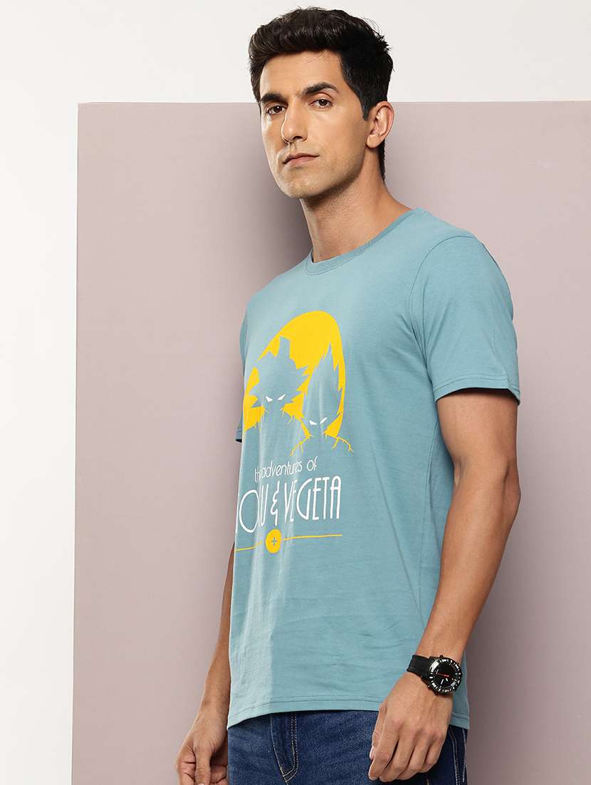 men front print round neck regular fit t-shirt - 21943483 -  Standard Image - 1