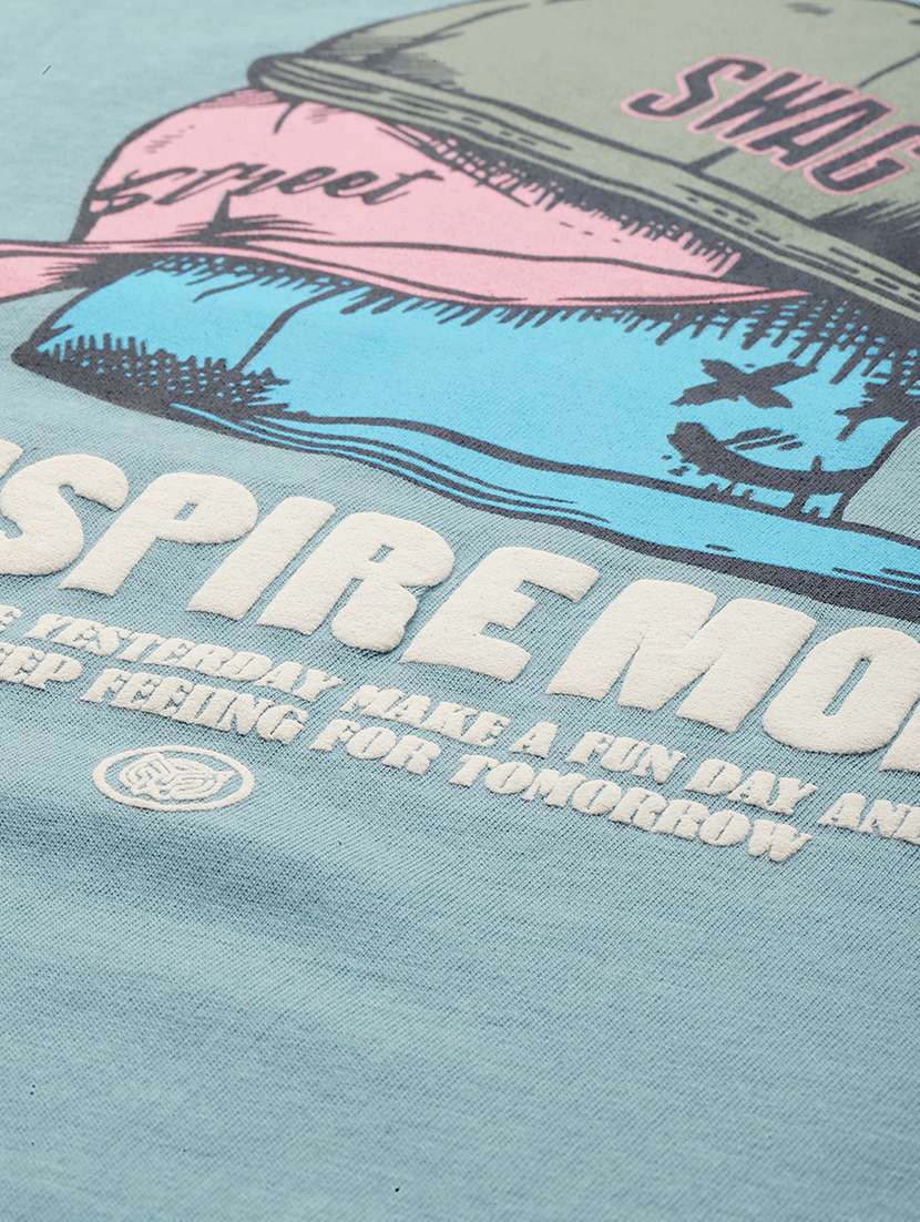 men front print round neck regular fit t-shirt - 21943493 -  Standard Image - 4