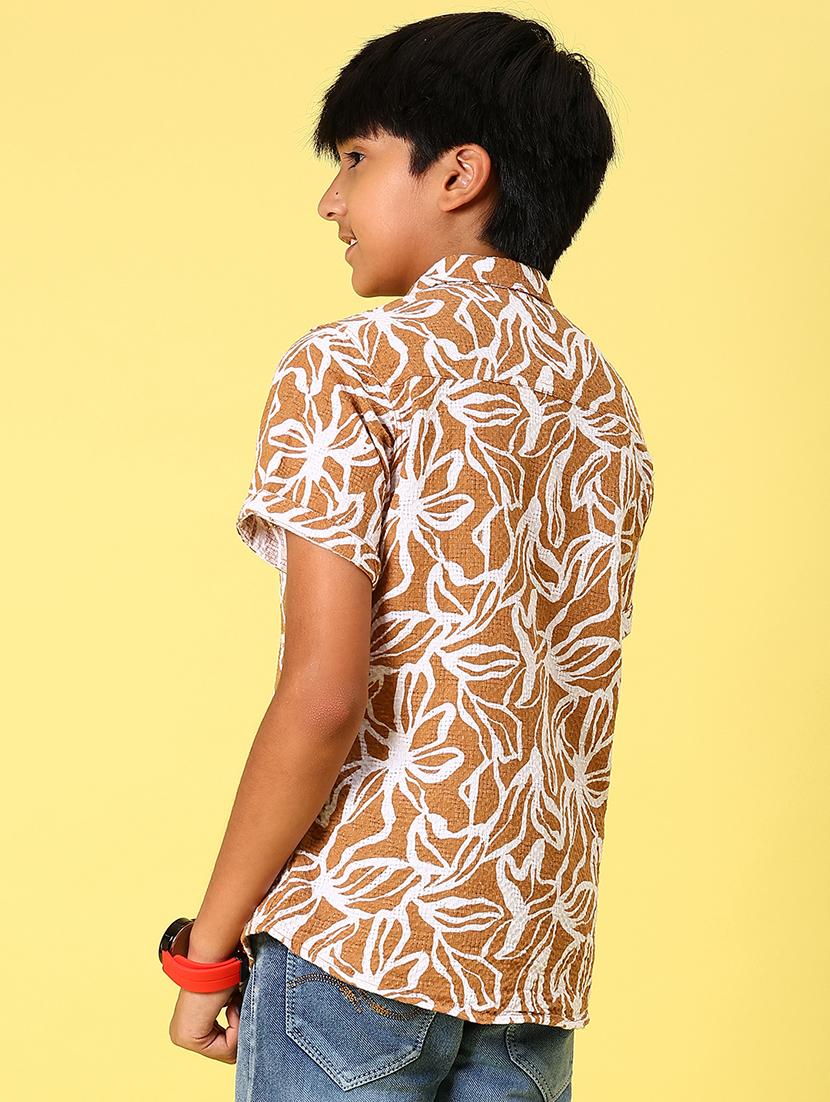 boys printed collared short sleeve shirt - 21943510 - Standard Image - 4