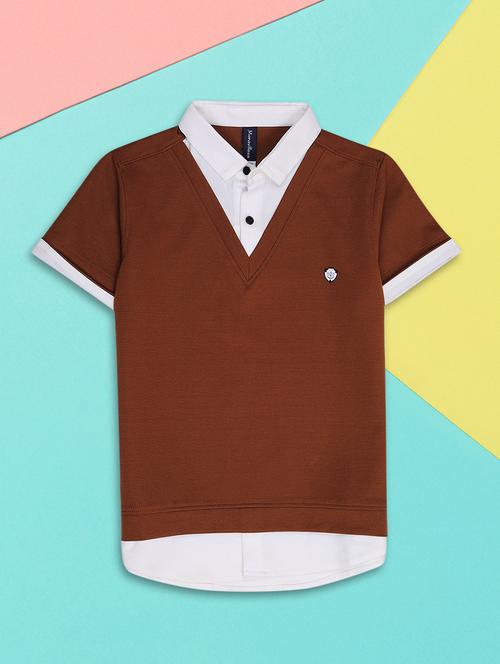boys solid short sleeve regular fit polo t-shirt - 21943522 - Standard Image - 0
