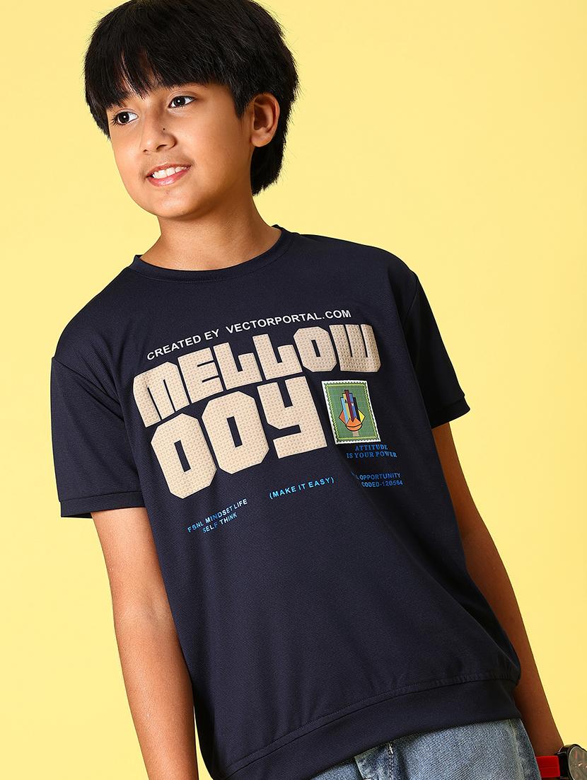 boys front & back printed round neck t-shirt - 21943526 - Standard Image - 1
