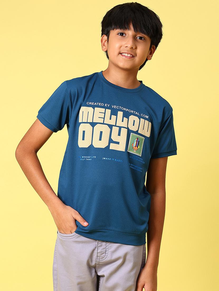 boys front & back printed round neck t-shirt - 21943528 -  Standard Image - 1