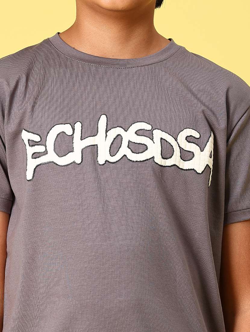 boys front & back printed round neck t-shirt - 21943534 - Standard Image - 4