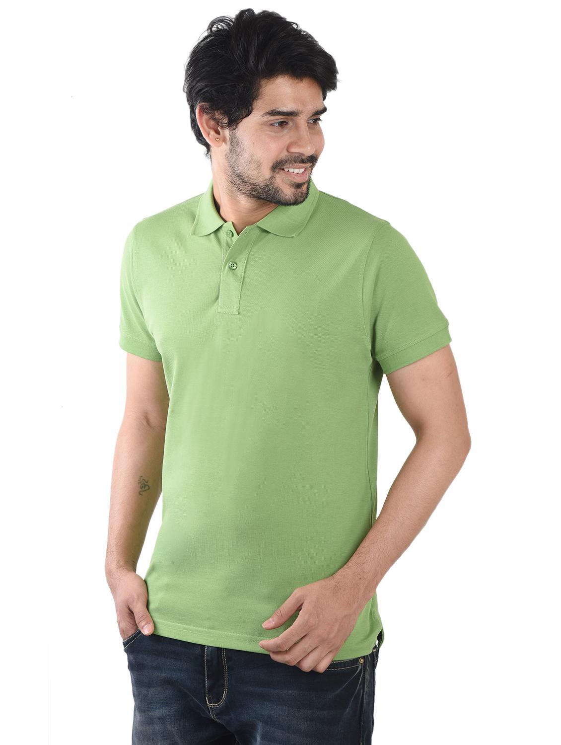 men solid short sleeve regular fit polo t-shirt - 21943570 - Zoom Image - 0