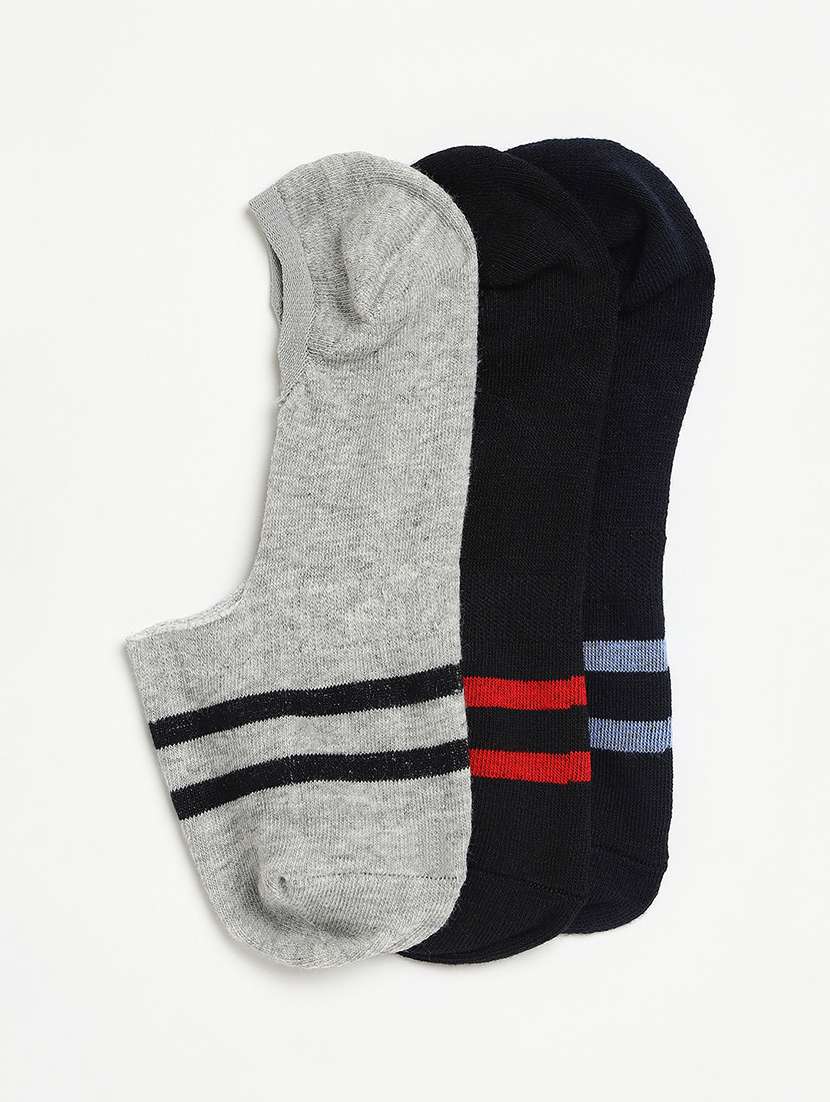 men pack of 3 striped no show sock - 21943576 -  Standard Image - 1