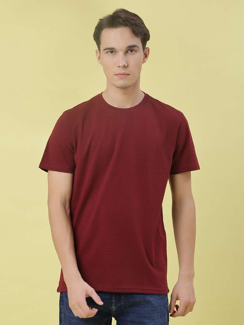 men solid round neck regualr fit t-shirt - 21943667 -  Standard Image - 1
