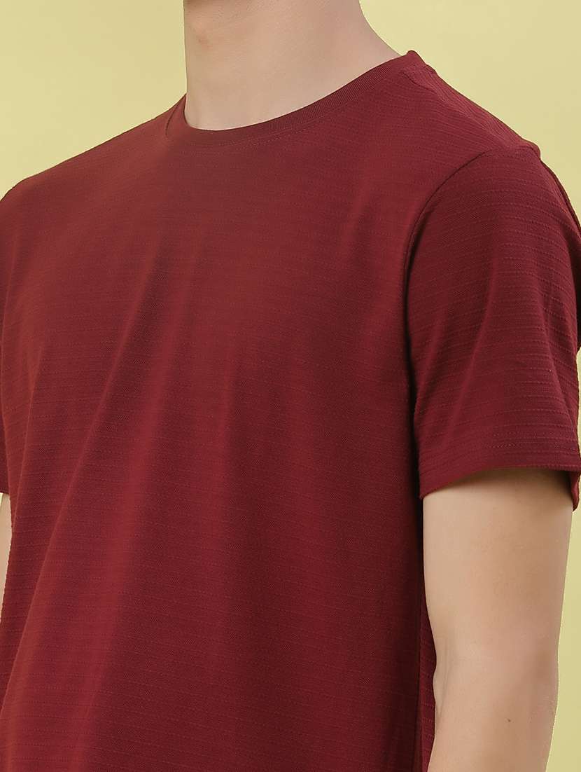 men solid round neck regualr fit t-shirt - 21943667 -  Standard Image - 4