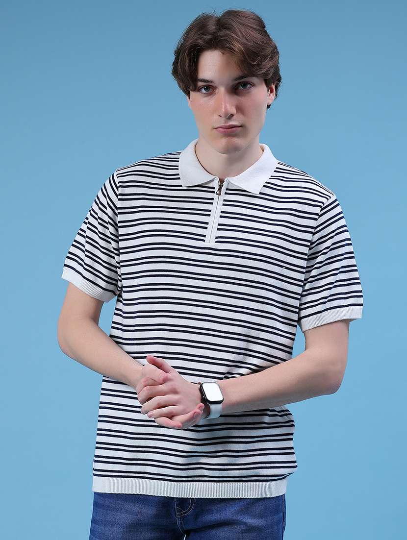 men striped short sleeve regular fit polo t-shirt - 21943730 -  Standard Image - 1