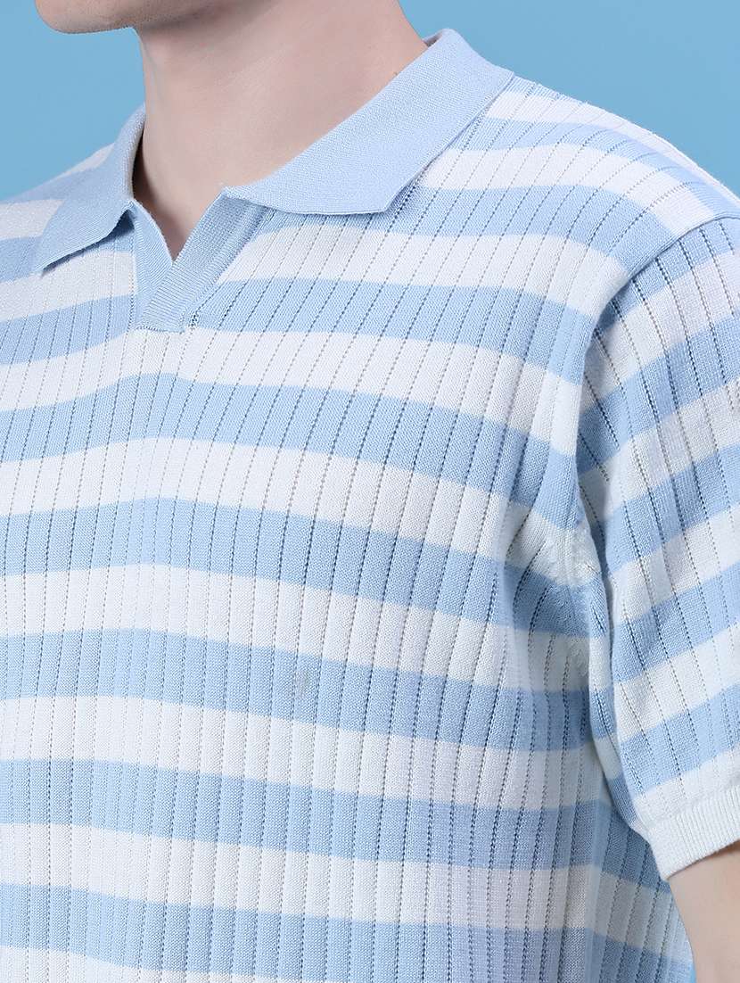 men striped short sleeve regular fit polo t-shirt - 21943731 -  Standard Image - 4
