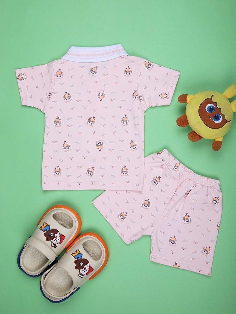 boys printed t-shirt & shorts twin set - 21943792 -  Standard Image - 1
