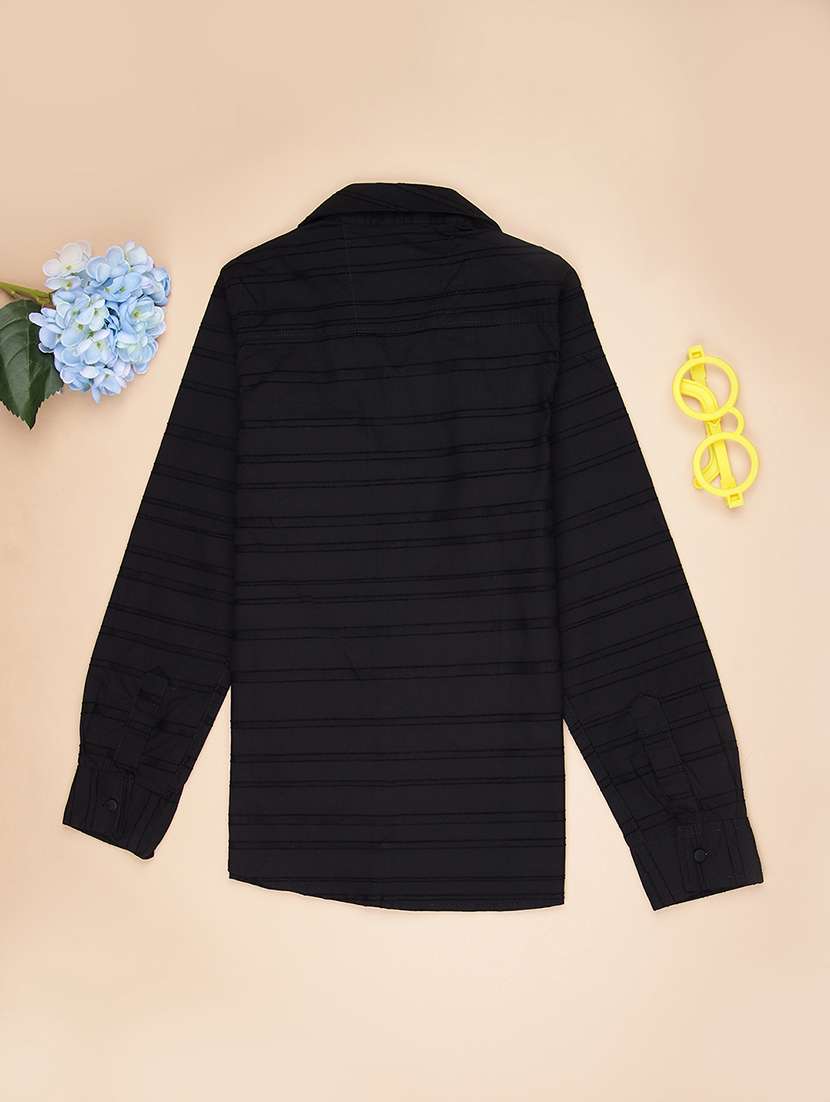 boys striped long sleeve regular fit shirt - 21943809 -  Standard Image - 1