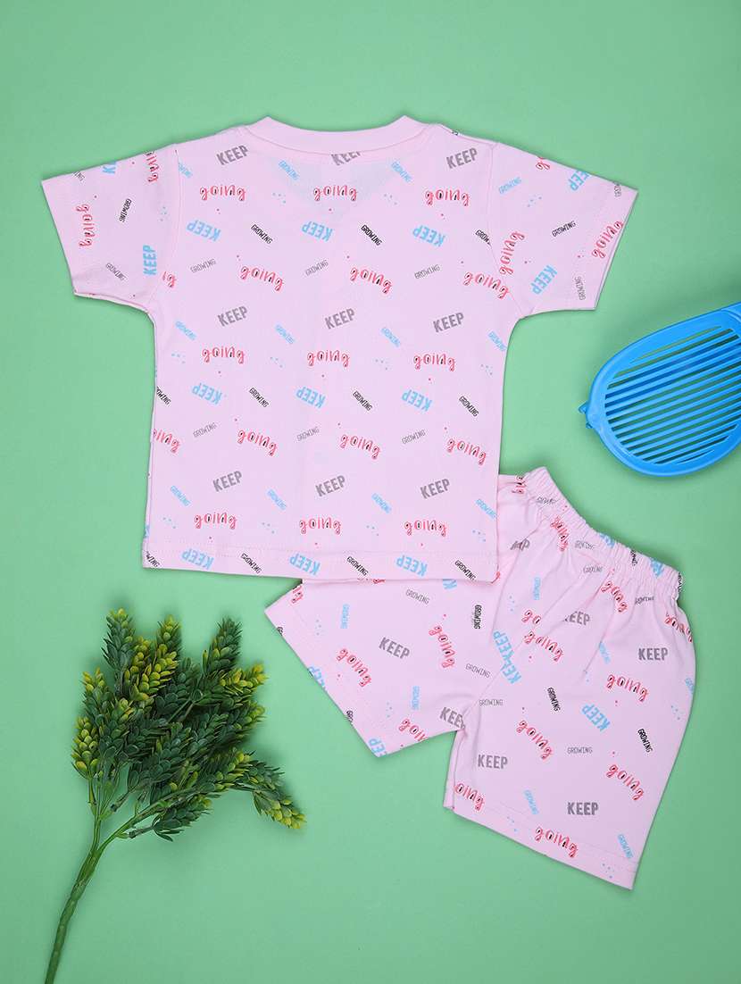 boys printed t-shirt & shorts twin set - 21943824 -  Standard Image - 1