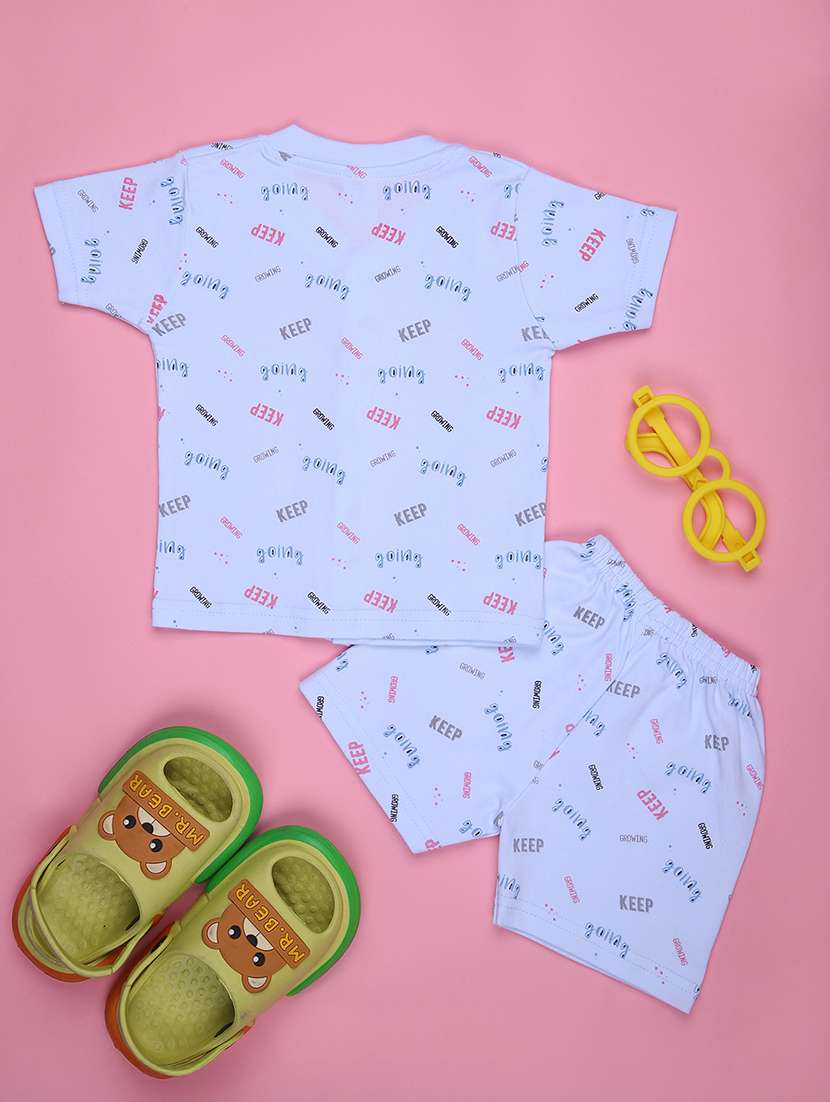 boys printed t-shirt & shorts twin set - 21943826 -  Standard Image - 1