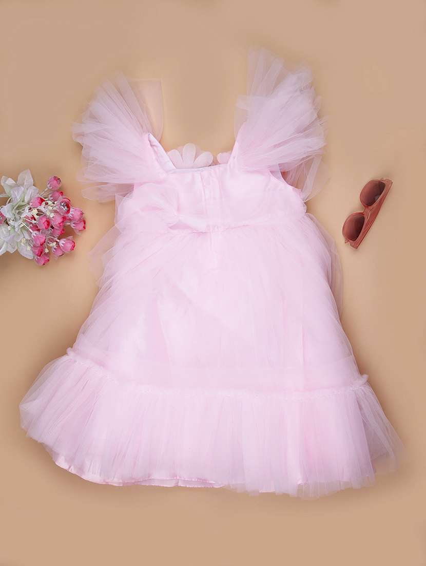 kids solid square neck frock - 21943875 -  Standard Image - 1
