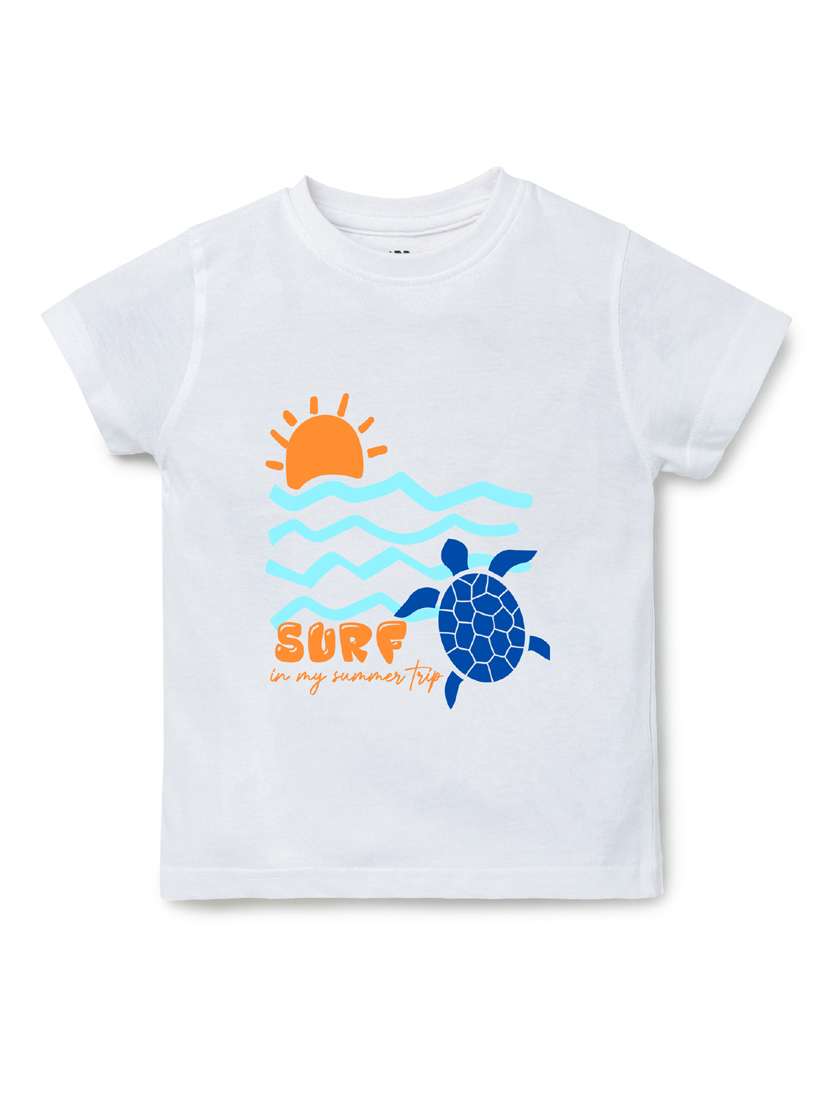 boys printed t-shirt & shorts casual wear set - 21944158 -  Standard Image - 1