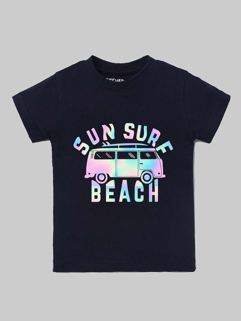 boys printed t-shirt & shorts casual wear set - 21944159 -  Standard Image - 1