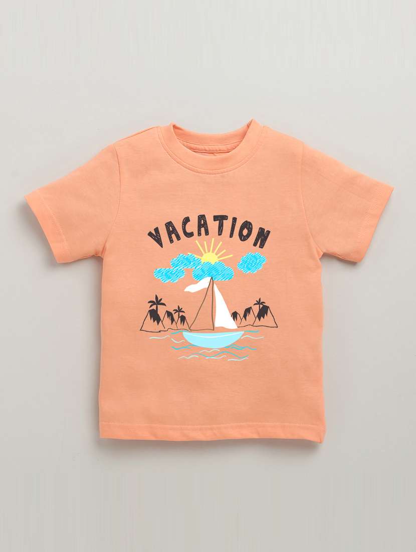 boys printed t-shirt & shorts casual wear set - 21944170 -  Standard Image - 1