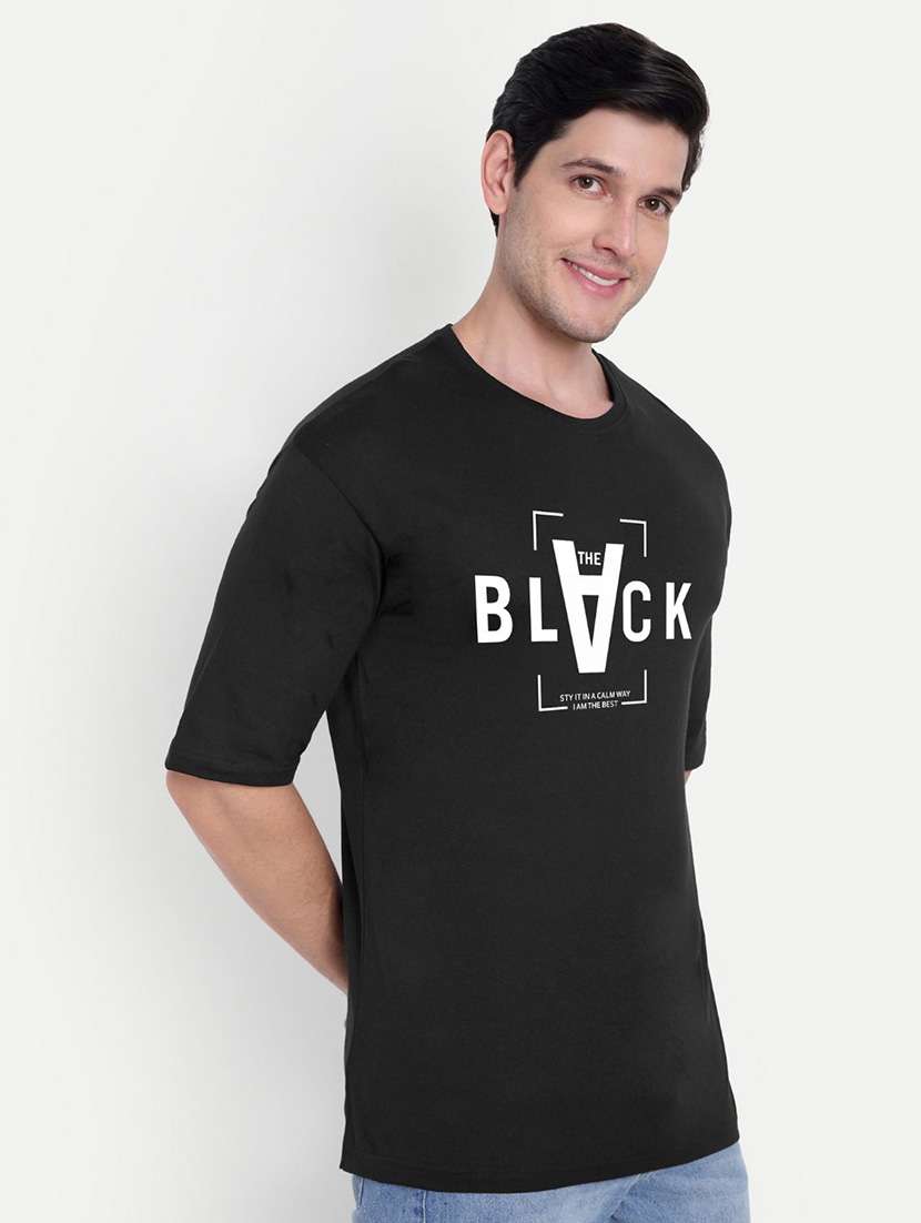 men black short sleeve oversized t-shirt - 21944424 -  Standard Image - 1