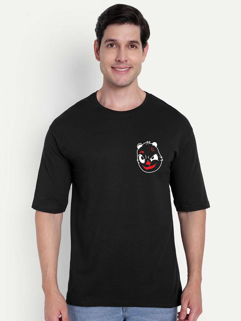 men black short sleeve oversized t-shirt - 21944429 -  Standard Image - 1