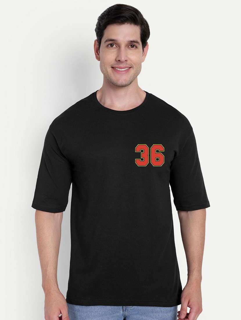 men black short sleeve oversized t-shirt - 21944432 - Standard Image - 1