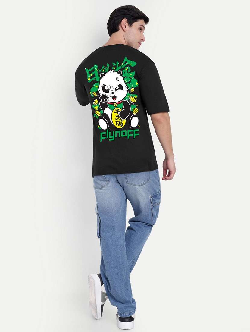 men black short sleeve oversized t-shirt - 21944433 -  Standard Image - 4