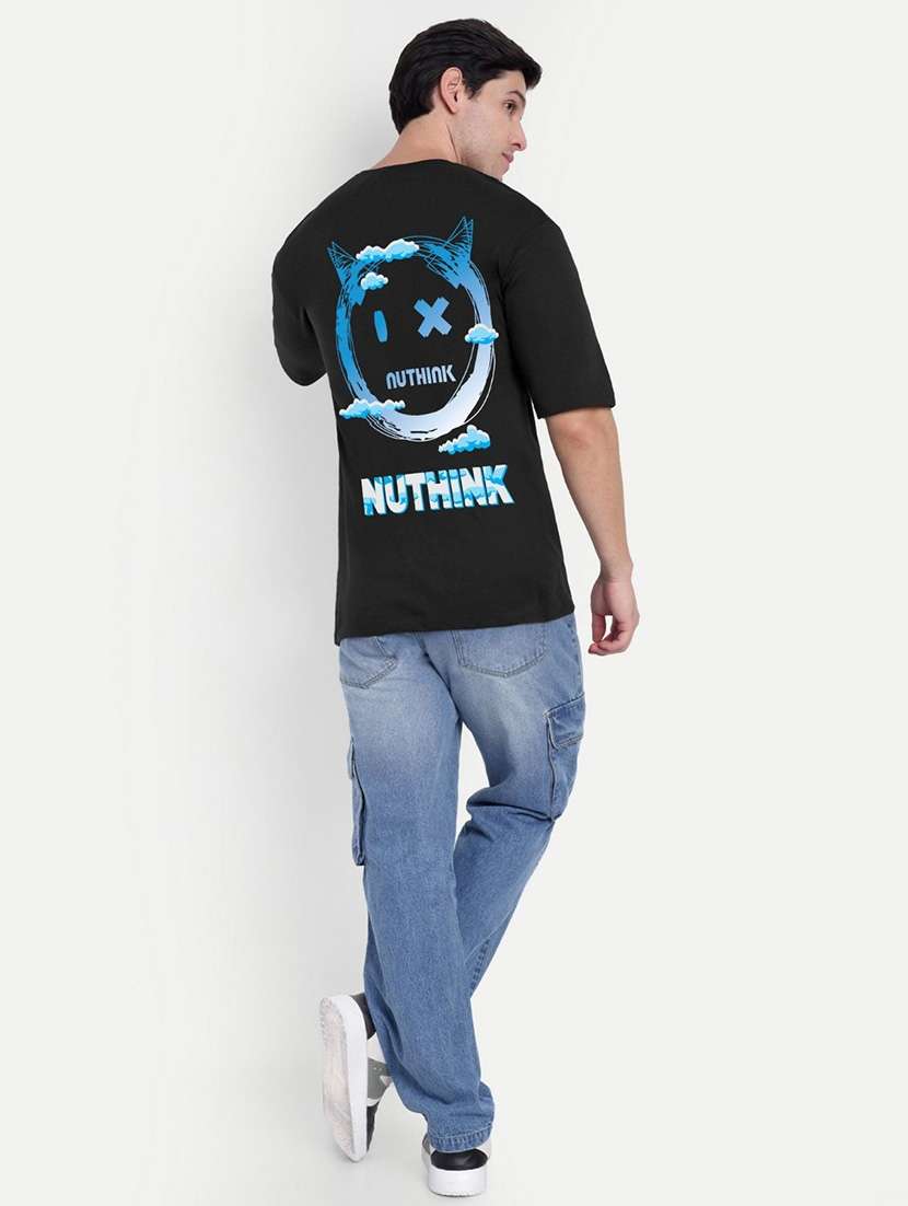 men black short sleeve oversized t-shirt - 21944434 -  Standard Image - 4