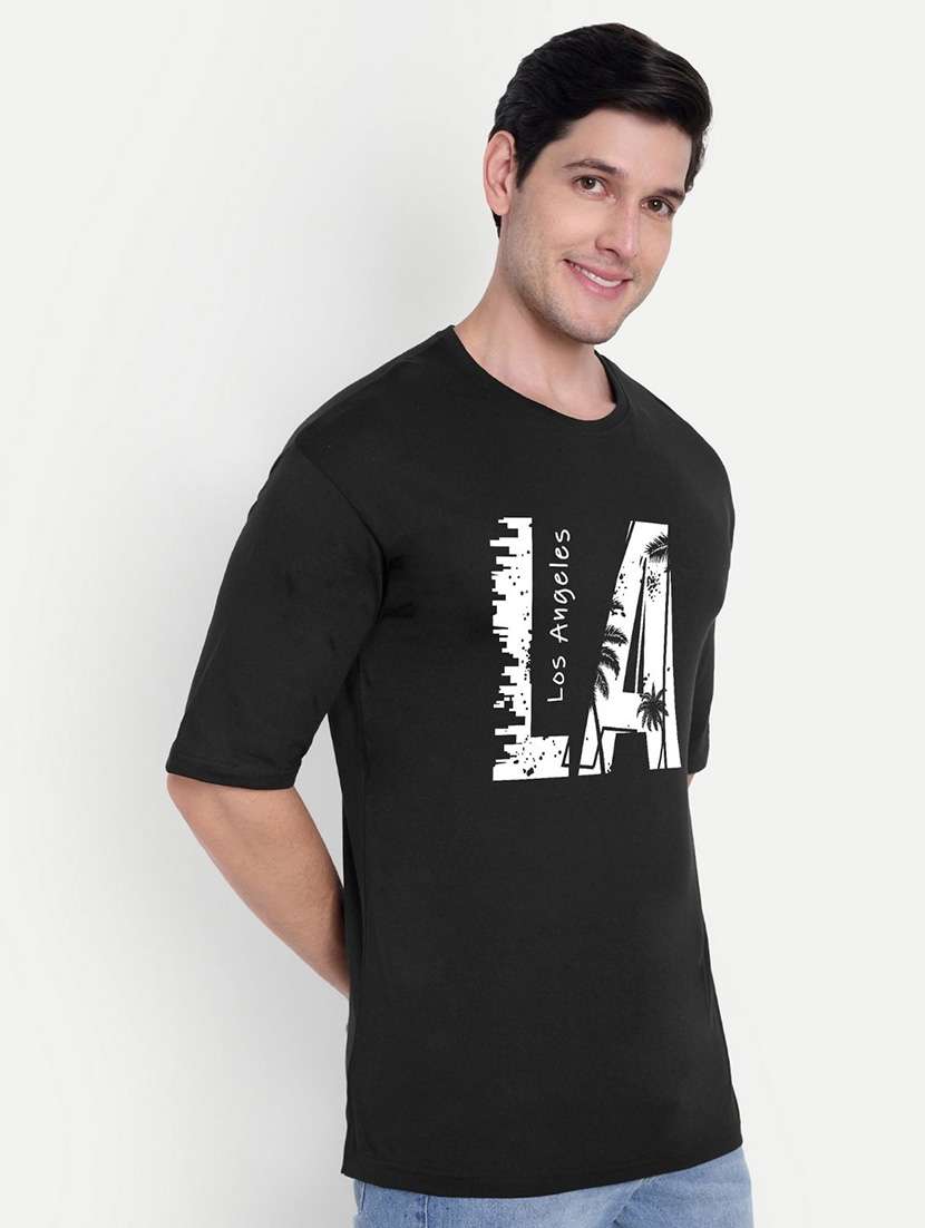 men black short sleeve oversized t-shirt - 21944450 -  Standard Image - 1