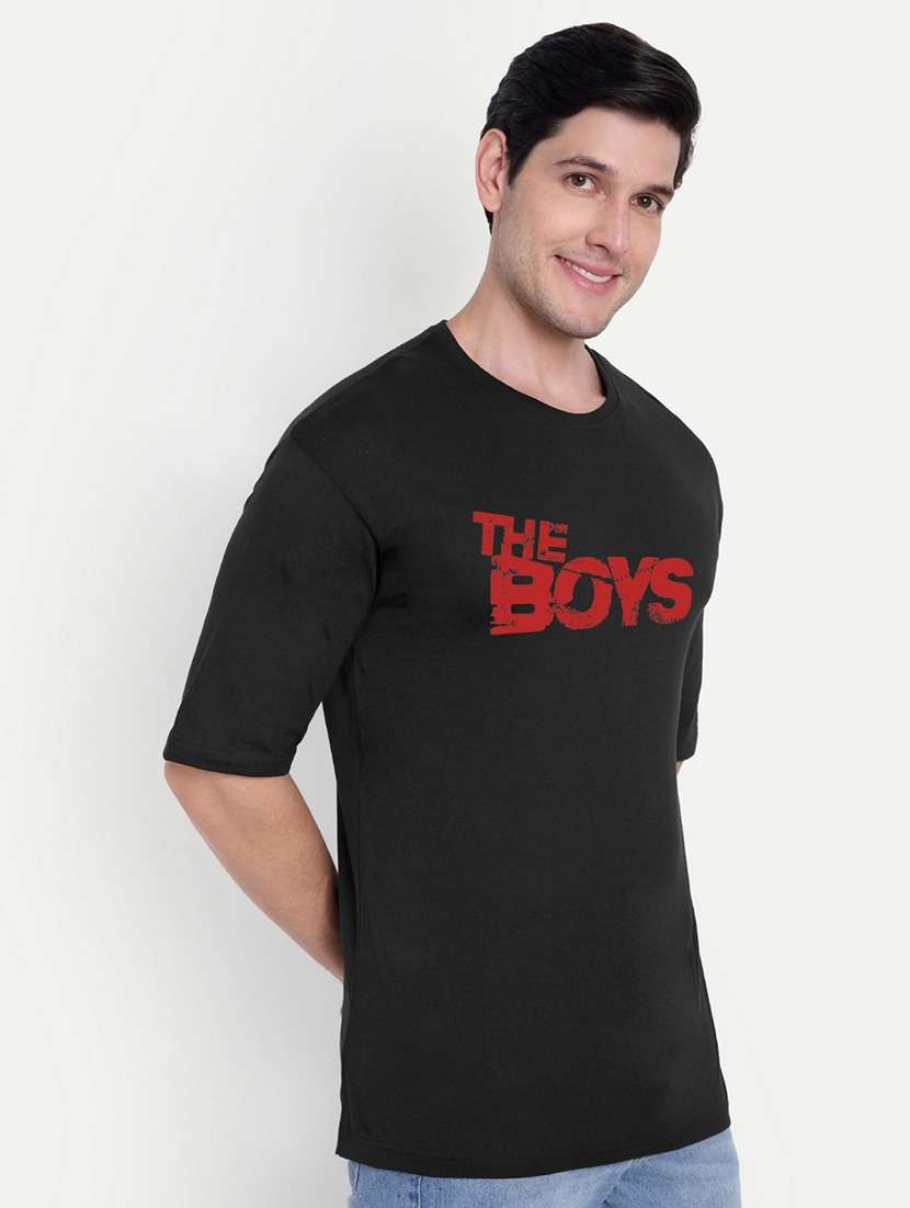 men black short sleeve oversized t-shirt - 21944457 -  Standard Image - 1